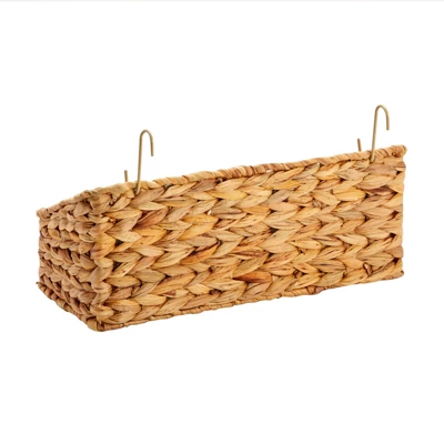 Farmlyn Creek 2 Pack Wall Mounted Decorative Hyacinth Storage Baskets With Hooks For Bathroom, Laundry Room, Nursery 5 Farmlyn Creek 2 Pack Wall Mounted Decorative Hyacinth Storage Baskets With Hooks For Bathroom, Laundry Room, Nursery - Image 5