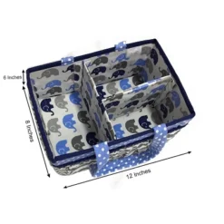 Bacati - Elephants Blue/Gray Storage Caddy -IRIS Storage Deals Store GUEST 456d8e40 9c1c 4f98 8b74 9450276f2804