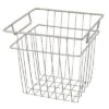 ClosetMaid Cubeicals 10.7"W X 10.2"H Steel Wire Storage Bin Organizer Basket W/ Open Design And Handles For Home, Kitchen, Office, & Bathroom, Nickel
