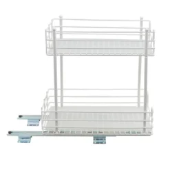 Household Essentials 12" 2-Tier Pantry Organizer White -IRIS Storage Deals Store GUEST 459f7939 e3d1 4555 beca 030062b27484