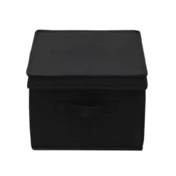 Household Essentials Set Of 2 Large Storage Boxes With Lids Black Linen -IRIS Storage Deals Store GUEST 45d89d5b fba2 4fc9 9b75 2035f48dae72
