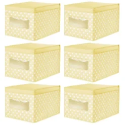 MDesign Child/Kids Fabric Closet Storage Box, Large, Polka Dot, 6 Pack 16 MDesign Child/Kids Fabric Closet Storage Box, Large, Polka Dot, 6 Pack -IRIS Storage Deals Store GUEST 46062446 10e8 422b 9547 0f4f4499d000
