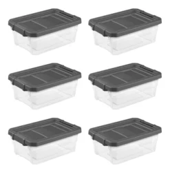 Sterilite 16 Qt Clear Plastic Stacking Storage Containers W/ Gray Lid -IRIS Storage Deals Store GUEST 462f2f72 f5d6 4d63 a7af 011a16a1b5bd