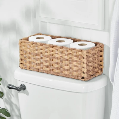 MDesign Woven Seagrass Toilet Tank Storage Basket For Bathroom 1 MDesign Woven Seagrass Toilet Tank Storage Basket For Bathroom