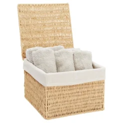 Juvale Juvale 2-Pack Storage Basket With Lids, Wicker Shelf Baskets For Bathroom Organization And Home Décor (2 Sizes) -IRIS Storage Deals Store GUEST 473f5dfa 17fc 46c7 b59d 2ff5548425ba