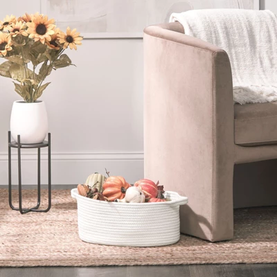 MDesign Casual Woven Cotton Rope Bathroom Basket With Handles, Set Of 3 2 MDesign Casual Woven Cotton Rope Bathroom Basket With Handles, Set Of 3 - Image 2