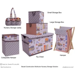 Bacati - Construction Multicolor Boys Cotton Storage Box Small -IRIS Storage Deals Store GUEST 47d31672 ea49 4c0a aaff a24e509e5870 1
