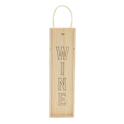 Bright Creations Wood Single Bottle Wine Gift Box, Paulownia Wooden Wine Crate Storage Case With Handle For Birthday, Wedding, Housewarming 7 Bright Creations Wood Single Bottle Wine Gift Box, Paulownia Wooden Wine Crate Storage Case With Handle For Birthday, Wedding, Housewarming - Image 7