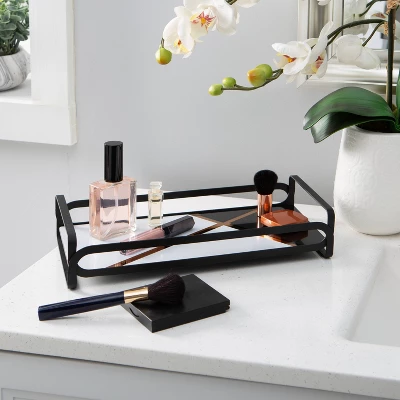 Block Print Vanity Tray Matte Black - Home Details 2 Block Print Vanity Tray Matte Black - Home Details - Image 2