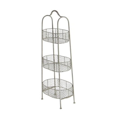 41" 3 Tier Rustic Farmhouse Iron Basket Stand - Olivia & May 4 41" 3 Tier Rustic Farmhouse Iron Basket Stand - Olivia & May - Image 4