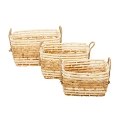 Set Of 3 Contemporary Sea Grass Storage Baskets Brown - Olivia & May 12 Set Of 3 Contemporary Sea Grass Storage Baskets Brown - Olivia & May -IRIS Storage Deals Store GUEST 498362d2 b6a4 4285 b2b9 eaf6fbdc33dd