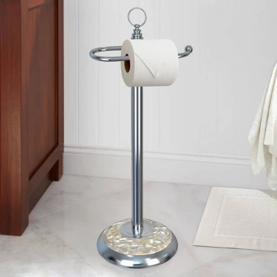 Freestanding Toilet Tissue Holder Chrome/MOP - Nu Steel 1 Freestanding Toilet Tissue Holder Chrome/MOP - Nu Steel