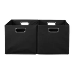 Niche Cubo 2pk Foldable Fabric Storage Bin With Label Holder Black -IRIS Storage Deals Store GUEST 4a5b2440 2860 4665 8c0c 267010962e45
