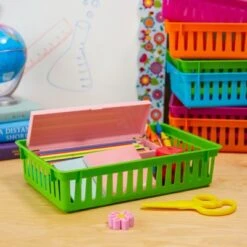Bright Creations 8 Pack Small Plastic Storage Bins Baskets Trays Organizer For Classroom Drawers Shelves Closet & Desk, 10.25 X 6.5 In -IRIS Storage Deals Store GUEST 4a6aedd5 65f9 447f 8189 117e95fc1c66