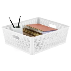 Simplify 2pk Large Slide And Stack Storage Shallow Totes White 19 Simplify 2pk Large Slide And Stack Storage Shallow Totes White -IRIS Storage Deals Store GUEST 4a6b8a93 b49f 4da4 942b 6d9f6adfe892