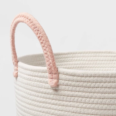 Large Color Block Coiled Rope Kids' Storage Basket Blue/White - Pillowfort™ 2 Large Color Block Coiled Rope Kids' Storage Basket Blue/White - Pillowfort™ - Image 2