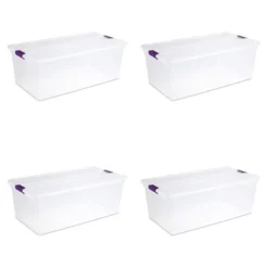 Sterilite 110-Quart Capacity Clear Storage Tote W/ Secure Latch Handles -IRIS Storage Deals Store GUEST 4caffc92 7bc9 478f a9bd 8ad8013a4825