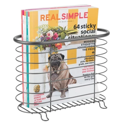 MDesign Metal Farmhouse Standing Bathroom Rack Magazine Holder 11 MDesign Metal Farmhouse Standing Bathroom Rack Magazine Holder - Image 11