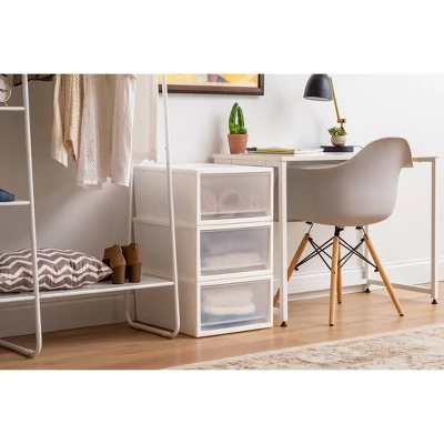 IRIS 3pk Plastic Storage Drawer White 5 IRIS 3pk Plastic Storage Drawer White - Image 5