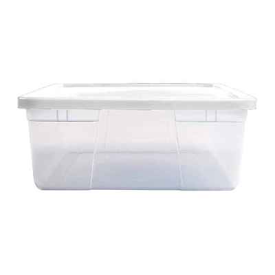 Homz Snaplock Multipurpose 28 Quart Clear Stackable Storage Container Bins For Indoor Home Organization 3 Homz Snaplock Multipurpose 28 Quart Clear Stackable Storage Container Bins For Indoor Home Organization - Image 3