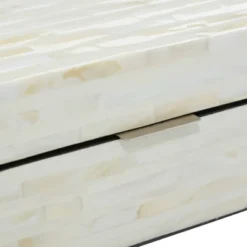 Set Of 2 Shell Mosaic Patterned Wood Box White - Olivia & May -IRIS Storage Deals Store GUEST 4ea533d5 f22b 4e1c 94d1 604fc6c8b50a