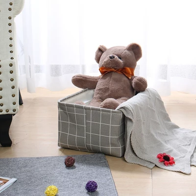 Unique Bargains Foldable Baskets Canvas Fabric Cube Container With Rope Handles Storage Bins 1 Unique Bargains Foldable Baskets Canvas Fabric Cube Container With Rope Handles Storage Bins