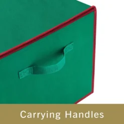 Ornament Storage Box - Holiday Organizer With 75 Compartments, Dividers For Christmas Bulbs And Decorations, And Zip-Up Lid By Tiny Tim Totes (Green) -IRIS Storage Deals Store GUEST 4f5f6771 3dd6 4227 a178 89096365271c