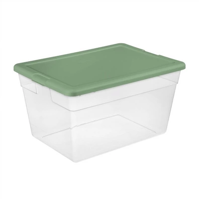 Sterilite Stackable 56 Quart Storage Tote Organizing Home And Office Containers With Secure Latching Lid And Built In Handles, (24 Pack) 1 Sterilite Stackable 56 Quart Storage Tote Organizing Home And Office Containers With Secure Latching Lid And Built In Handles, (24 Pack)