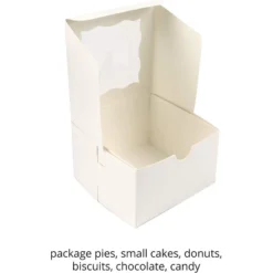 O'Creme Small Bakery Cake Boxes With Window, White Paper Kraft Cardboard Mini Packaging Containers - 25 Pack -IRIS Storage Deals Store GUEST 4fbf82ae 43da 4e57 a1ba 938e9a075be4