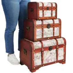 Juvale Set Of 3 Small Wooden Storage Trunks And Chests, Living Room Décor Suitcases With Antique Map Print For Jewelry, 3 Sizes 13 Juvale Set Of 3 Small Wooden Storage Trunks And Chests, Living Room Décor Suitcases With Antique Map Print For Jewelry, 3 Sizes -IRIS Storage Deals Store GUEST 50a1bbd0 8029 4f3b 9273 5b98f566dc31
