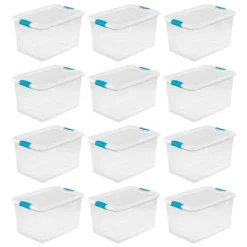 Sterilite 64 Quart Clear Plastic Stackable Storage Container Bin Box Tote With White Latching Lid Organizing Solution For Home & Classroom -IRIS Storage Deals Store GUEST 51404e2c fcac 4374 86fd 69730dee8da4