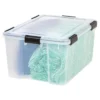 IRIS 62qt WeatherPro Plastic Storage Bin Clear