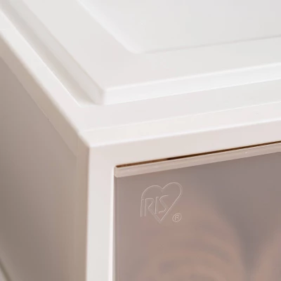 IRIS 3pk Plastic Storage Drawer White 2 IRIS 3pk Plastic Storage Drawer White - Image 2