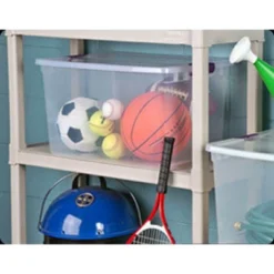 Sterilite 64 Quart Clear Multipurpose Plastic Storage Tote, 6 Pack, And 66 Quart Clear Multipurpose Plastic Storage Tote, 6 Pack For Home Organization -IRIS Storage Deals Store GUEST 51c40ada 38af 4a8d 8b1c 0106eab4ab67