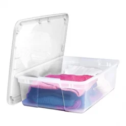 Homz 28 Quart Snaplock Clear Plastic Storage Tote Container Bin With Secure Lid And Handles For Home And Office Organization, 2 Pack 6 Homz 28 Quart Snaplock Clear Plastic Storage Tote Container Bin With Secure Lid And Handles For Home And Office Organization, 2 Pack -IRIS Storage Deals Store GUEST 5294a716 1284 4fba 826b dd9e6d4feeb5