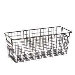 Farmlyn Creek 3 Pack Metal Wire Storage Baskets For Shelves, Pantry, Closet, Long Narrow Organizer Bin, Black, 16 X 6 X 6 In -IRIS Storage Deals Store GUEST 52b5651c 83c9 45fd 9b5d 71b526d47552