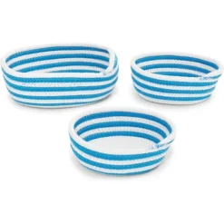 Farmlyn Creek 3 Pack Round Woven Storage Baskets, Blue And White Stripes (3 Sizes) 8 Farmlyn Creek 3 Pack Round Woven Storage Baskets, Blue And White Stripes (3 Sizes) -IRIS Storage Deals Store GUEST 52f55059 e48b 4308 91a1 06a46d907e86