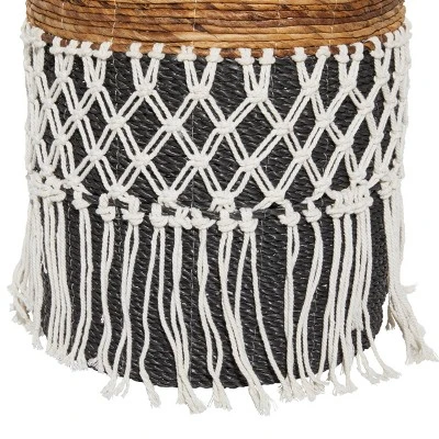 2pk Banana Leaf Storage Baskets Black - Olivia & May 3 2pk Banana Leaf Storage Baskets Black - Olivia & May - Image 3