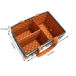 Bacati - Playful Fox Orange/Gray Storage Caddy -IRIS Storage Deals Store GUEST 54219a4c 8a65 4682 8748 bf2e73d24ff6