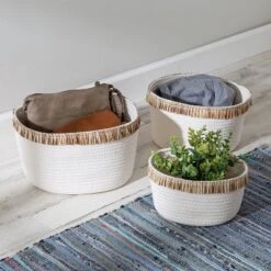 Honey-Can-Do Set Of 3 Cotton Rope Baskets White 11 Honey-Can-Do Set Of 3 Cotton Rope Baskets White -IRIS Storage Deals Store GUEST 54a2214b 1c88 490e 905d 14ecaa459938