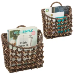 MDesign Hyacinth Home Storage Wall Mount Basket, Set Of 2 16 MDesign Hyacinth Home Storage Wall Mount Basket, Set Of 2 -IRIS Storage Deals Store GUEST 54daba55 825f 414b a1ac a91a776d49db