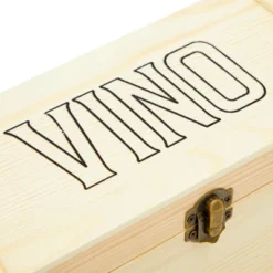 Bright Creations Wood Single Bottle Wine Gift Box, Pinewood Wooden Wine Crate Stoarge Case With Clasp For Birthday, Wedding, Housewarming -IRIS Storage Deals Store GUEST 554b5fc5 88f4 4c6f 8594 c8f2278a5af8