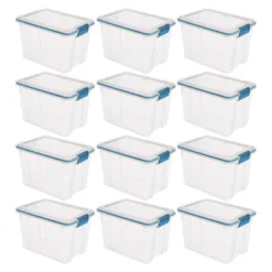 Sterilite 20 Quart Stackable Clear Plastic Storage Tote Container With Clear Gasket Latching Lid For Home And Office Organization, Clear -IRIS Storage Deals Store GUEST 5554d89b 07dc 4a41 8603 85a4e5e4e46a