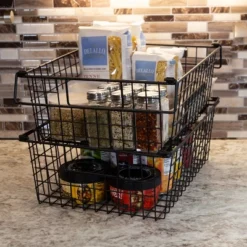 Set Of 2 Storage Bins - Basket Set For Toy, Kitchen, Closet, And Bathroom Storage - Large Shelf Organizers With Handles By Home-Complete (Black) 13 Set Of 2 Storage Bins - Basket Set For Toy, Kitchen, Closet, And Bathroom Storage - Large Shelf Organizers With Handles By Home-Complete (Black) -IRIS Storage Deals Store GUEST 5584cb4b f376 4a57 8702 105351042291