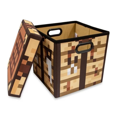 Ukonic Minecraft 13-Inch Fabric Storage Bin Cube Organizers With Lids | Set Of 4 3 Ukonic Minecraft 13-Inch Fabric Storage Bin Cube Organizers With Lids | Set Of 4 - Image 3