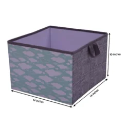Bacati - Clouds In The City Mint//Gray Storage Box Large -IRIS Storage Deals Store GUEST 568b8a14 fda5 42e0 9cf4 5974116341bc
