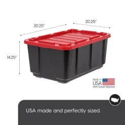 IRIS USA 27Gal/108qt Large Heavy-Duty Storage Plastic Bin Tote Container For Garage With Durable Lid -IRIS Storage Deals Store GUEST 56ffb16e fd20 485d a47f b5e1344d6bc8