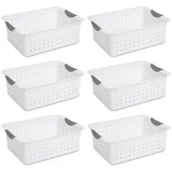 Sterilite Ultra Ventilated Open Top Plastic Storage Organizer Basket With Gray Contoured Carrying Handles 14 Sterilite Ultra Ventilated Open Top Plastic Storage Organizer Basket With Gray Contoured Carrying Handles -IRIS Storage Deals Store GUEST 572db26e 526a 40d7 ad67 8fbcf035d85d