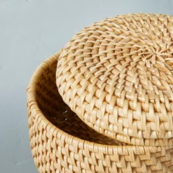 Woven Basket With Lid Natural - Hearth & Hand™ With Magnolia 7 Woven Basket With Lid Natural - Hearth & Hand™ With Magnolia -IRIS Storage Deals Store GUEST 5771aee5 3de9 4b2d 8eea 1b818536233b