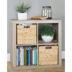 MDesign Large Woven Hyacinth Home Storage Basket For Cube Furniture, 2 Pack -IRIS Storage Deals Store GUEST 577f97e3 4f04 4205 b8e8 5d4b60f6fb53